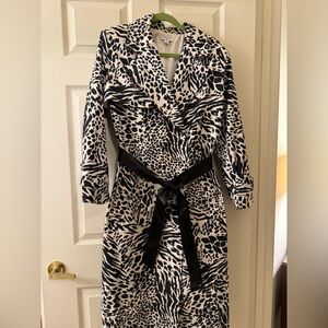Sergio Hudson X Target Zebra Print Trench Coat, Size Large